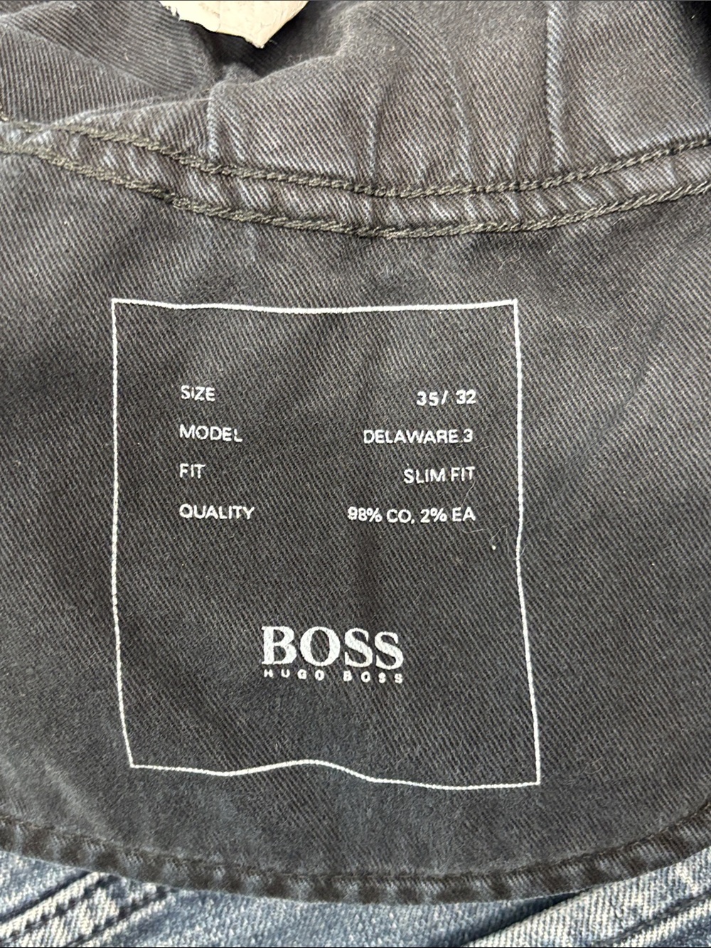 Hugo Boss Men's Delawear Slim Fit Blue Jeans 318 trendy stretch comfort work - Picture 3 of 5